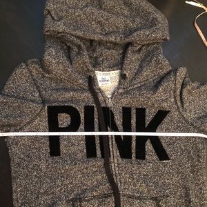 Pink Victoria Secret zip hoodie